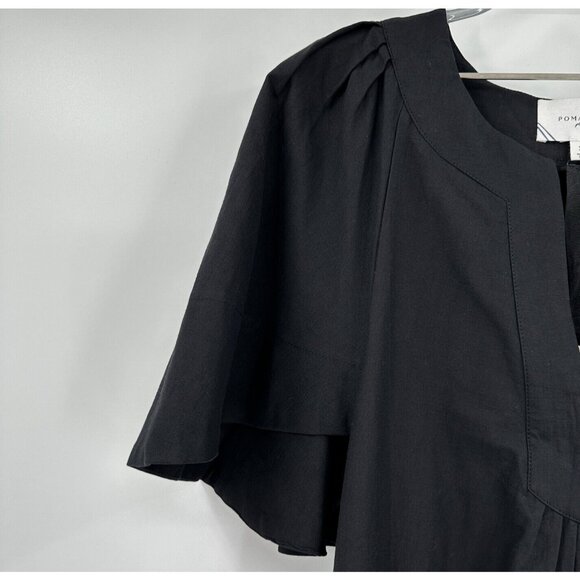Pomander Place by Tuckernuck Black Finley Flutter Sleeve Dress sz M NWT Mini - Picture 3 of 7